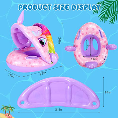 Sonecs Inflatable Swimming Floats With Canopy - (6-36 Months)