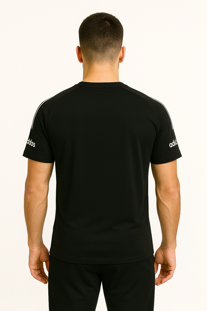 Adidas Essential 3 Stripes Premium Tshirt - Black