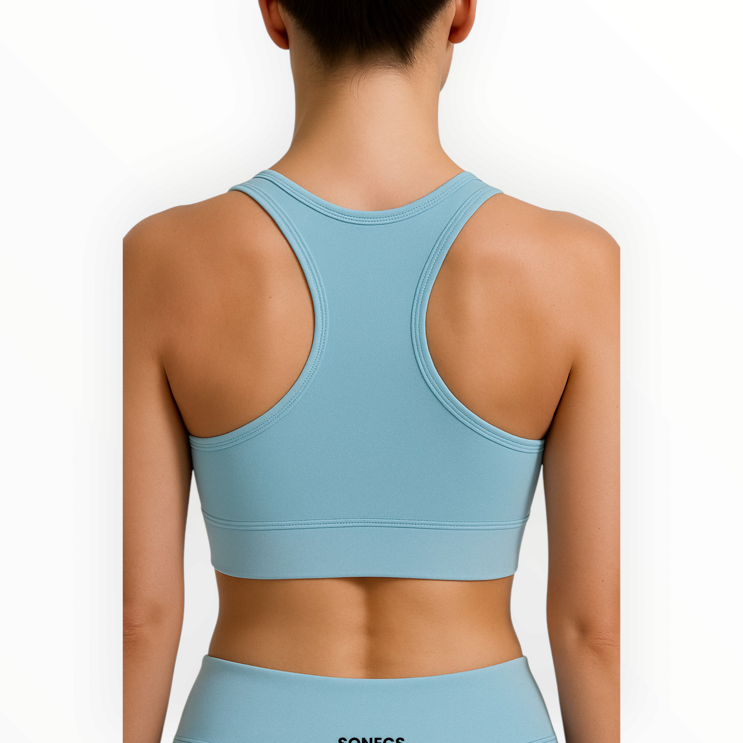 Sonecs Essential Racerback Sports Bra - Ice Blue