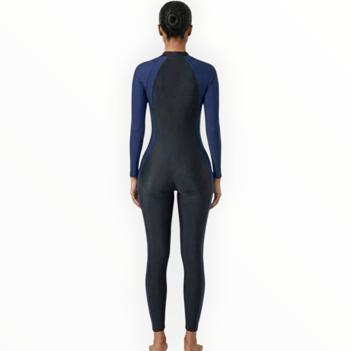 Sonecs Full Body Swim Suit for Women Blue/Black One Piece - Ashabi Sports