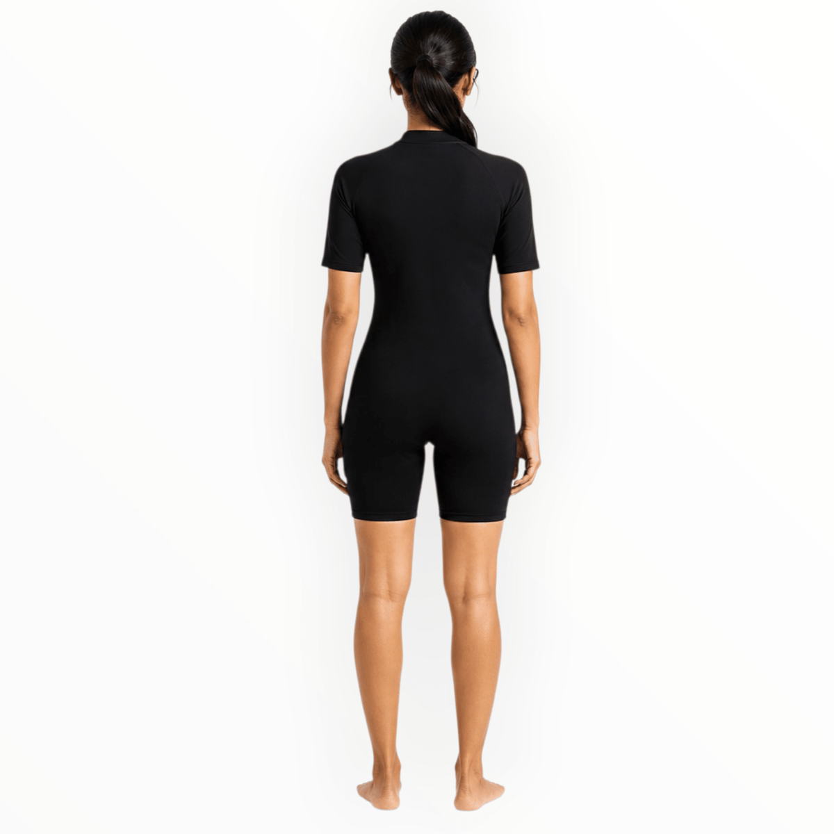 Sonecs Women's BoyLeg Swim Suit - Black/Pink - Ashabi Sports