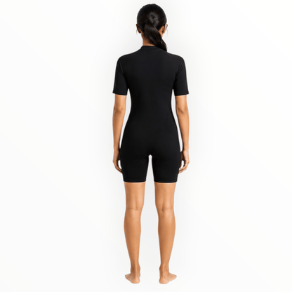 Sonecs Women's BoyLeg Swim Suit - Black/Pink - Ashabi Sports